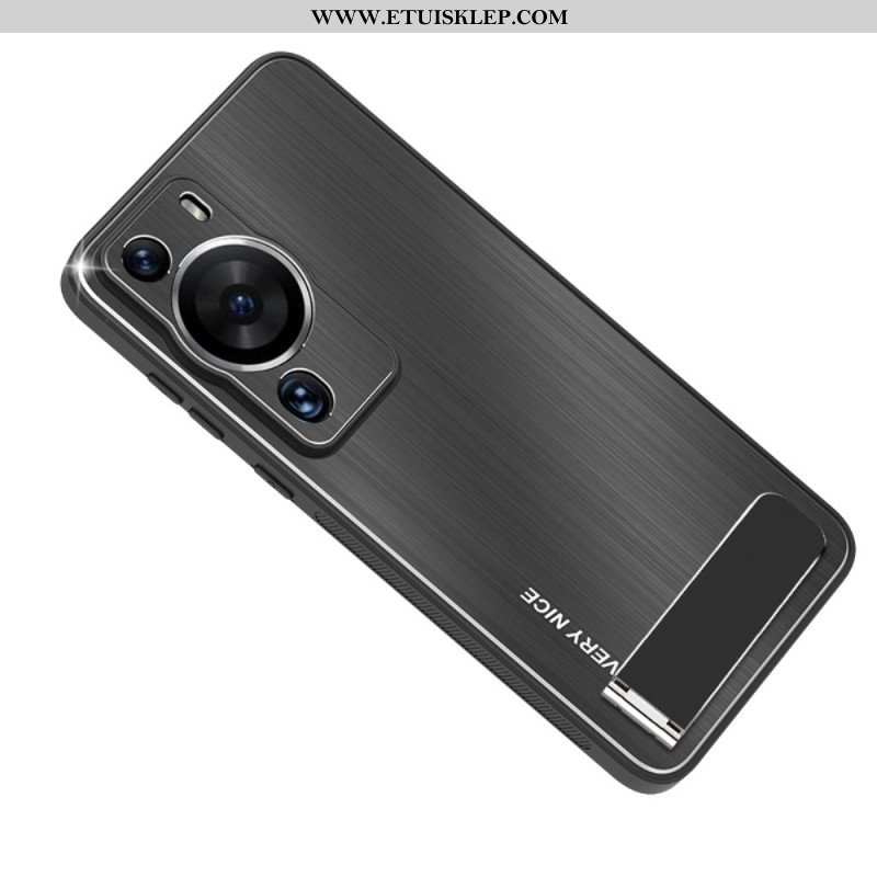 Etui do Huawei P60 Pro Szczotkowane Aluminium Ze Wspornikiem